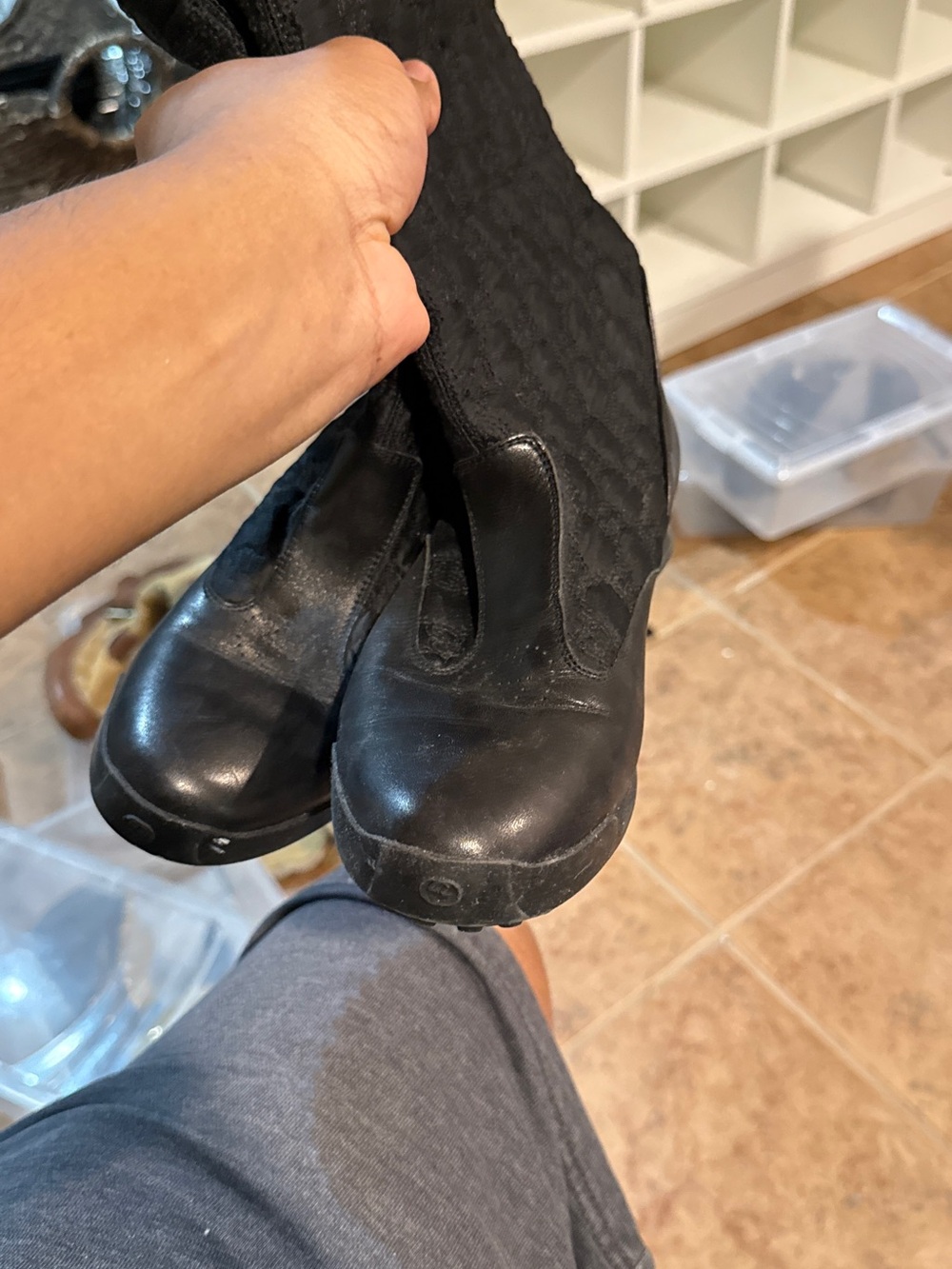 Gucci Black Quilted Leather Sock Boots